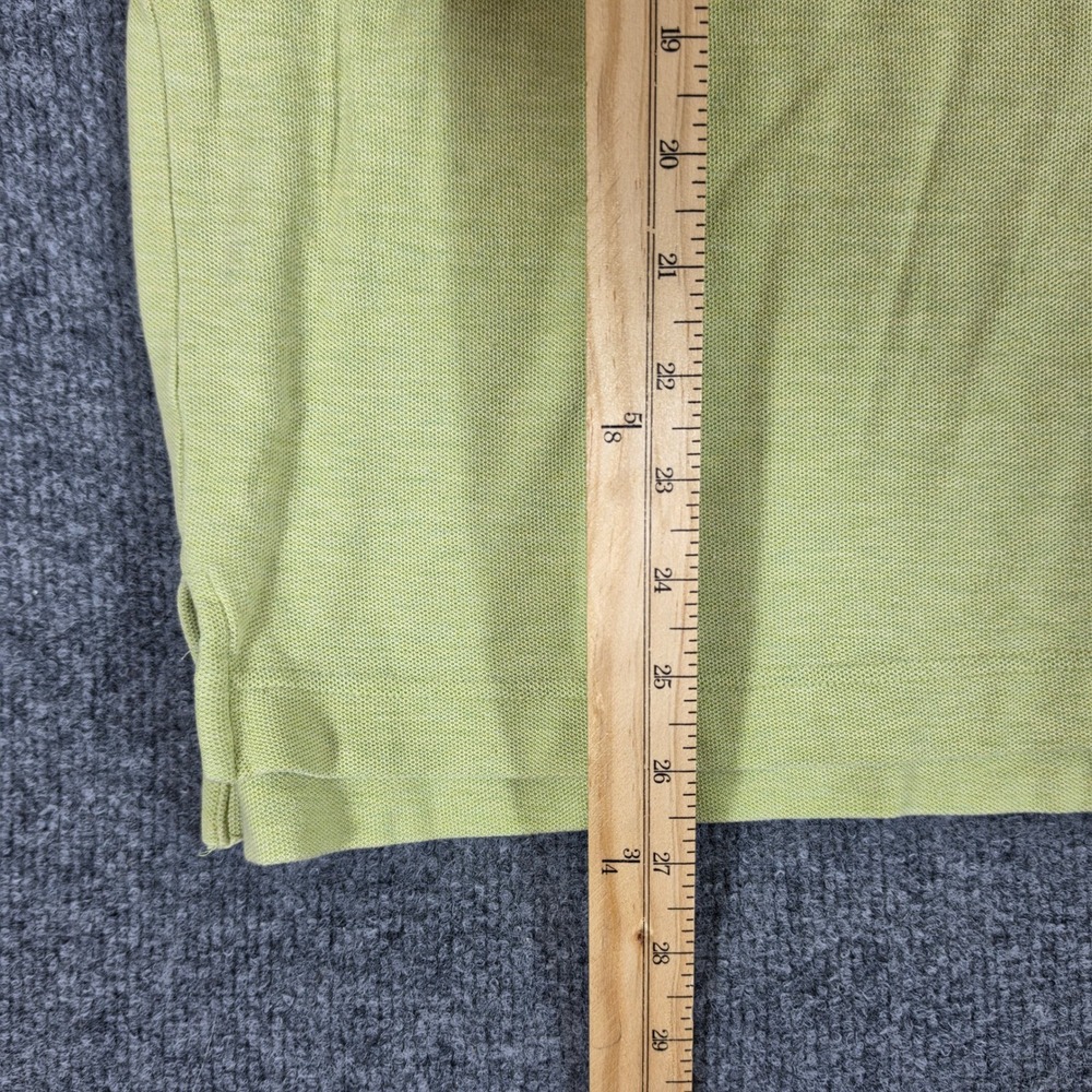Joseph Abboud Mens Large Lime Green Short Sleeve Pique Polo Shirt Classic Fit - Picture 4 of 5